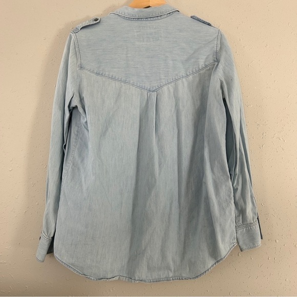 Express Light Wash Lightweight Denim Jacket Casual Blue Streetwear Large - Picture 4 of 4